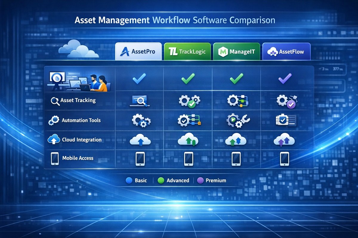 asset management workflow software comparison chart