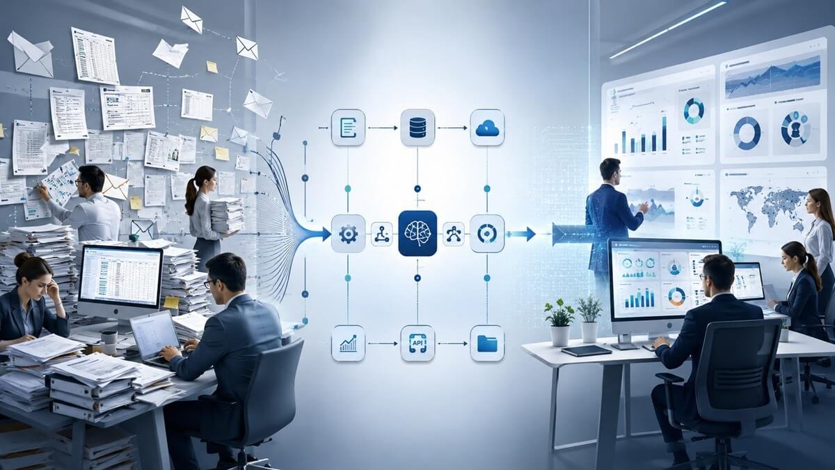 Business process automation consulting workflow from manual work to automated processes