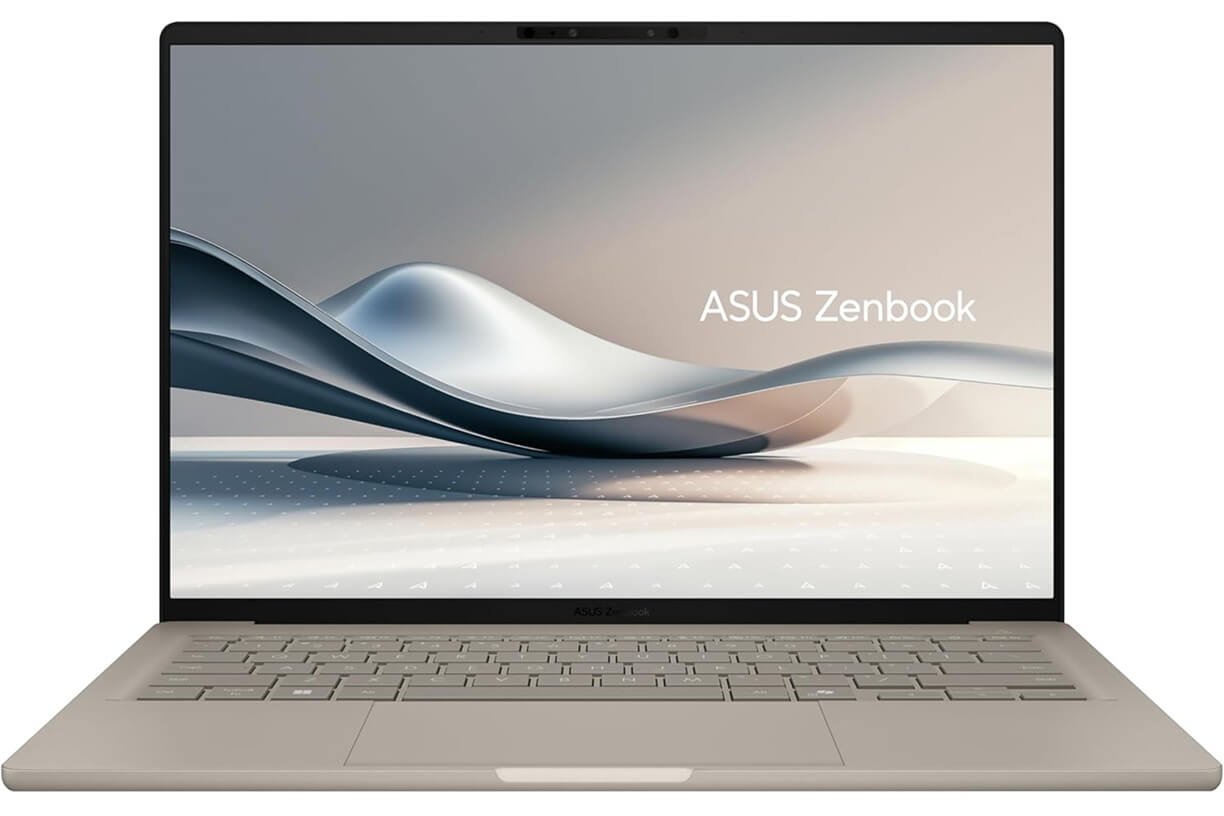 ASUS Zenbook AI laptop with a slim design and premium display for productivity and creative work