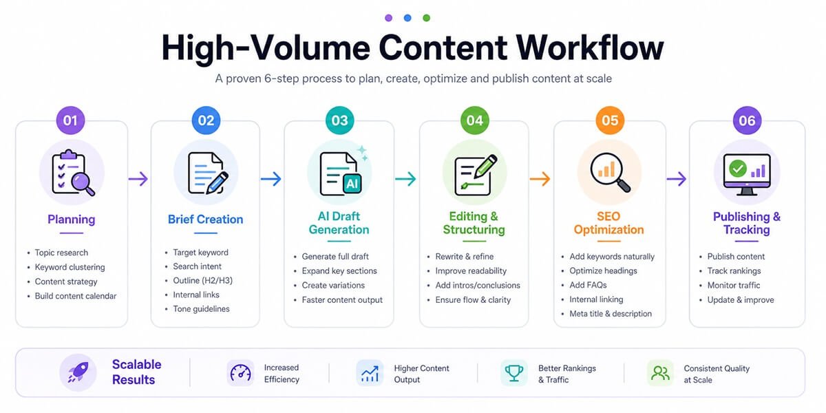 High-volume content workflow using Notion AI and Jasper step-by-step