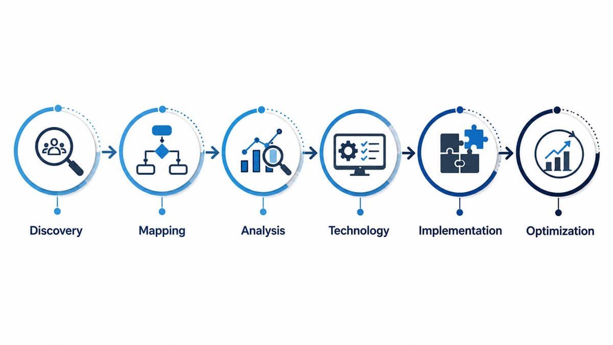 Business process automation consulting lifecycle from process discovery to optimization