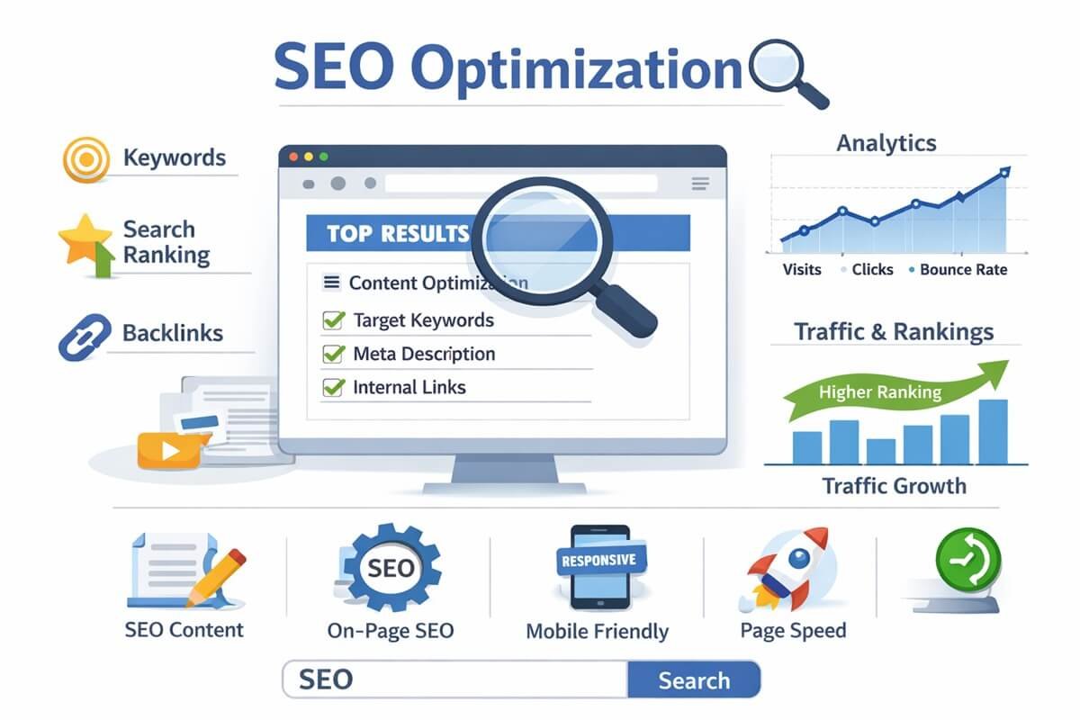 SEO optimization process for AI-generated content and blog posts