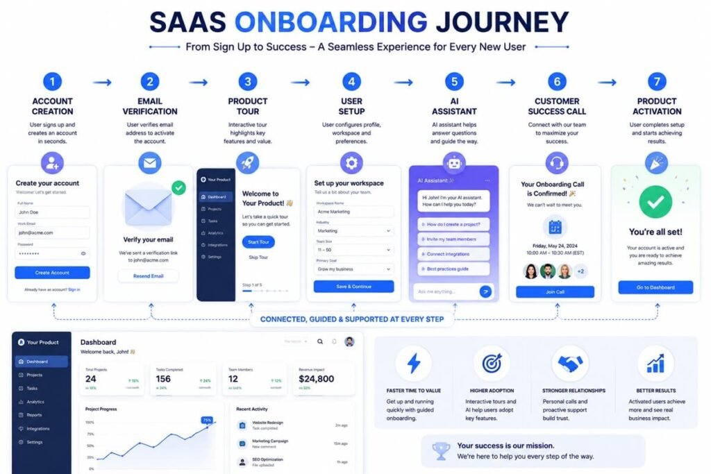 SaaS customer onboarding workflow explain in detail