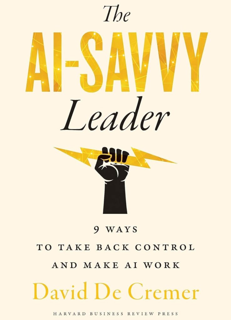 The AI-Savvy Leader book cover by David De Cremer and Garry Kasparov