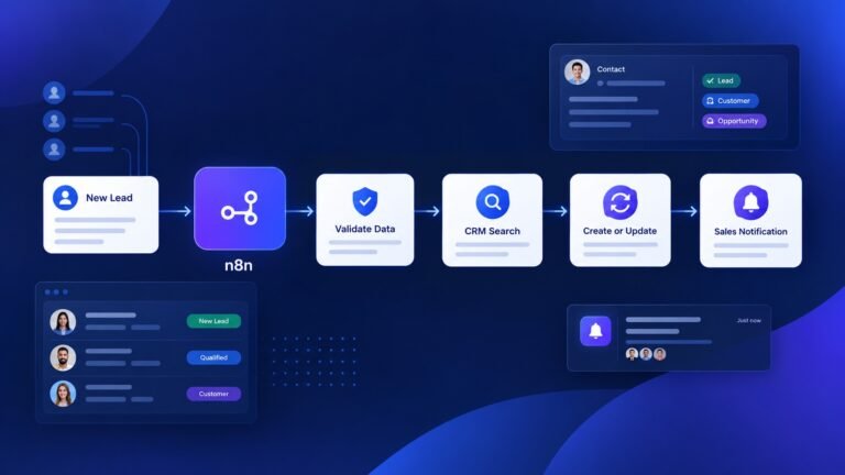 https://workflowaisuite.com/how-to-automate-crm-updates-with-n8n/ How to Automate CRM Updates With n8n
