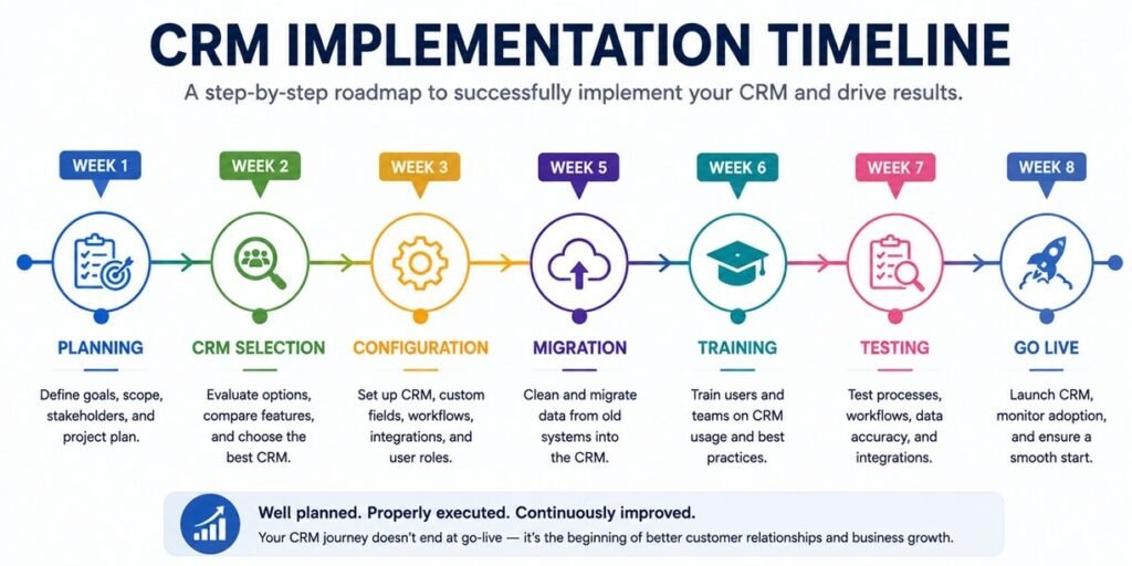 CRM implementation project timeline