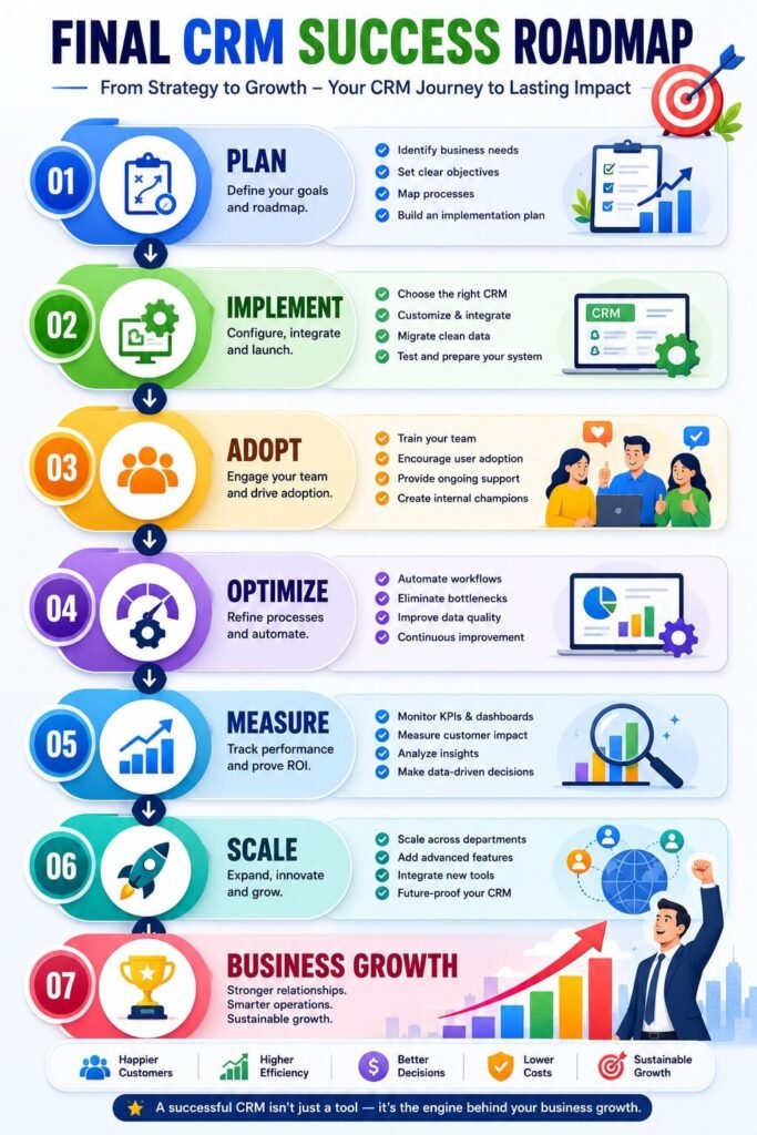 CRM implementation roadmap from planning to business growth