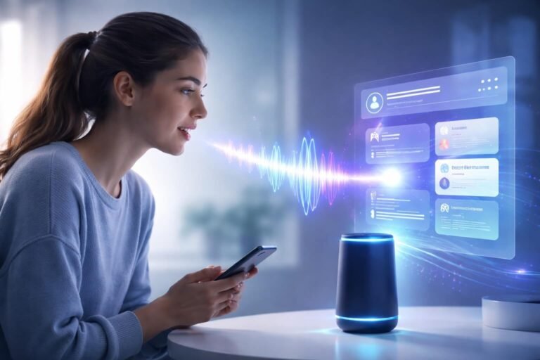 AI voice search replacing traditional search bar concept