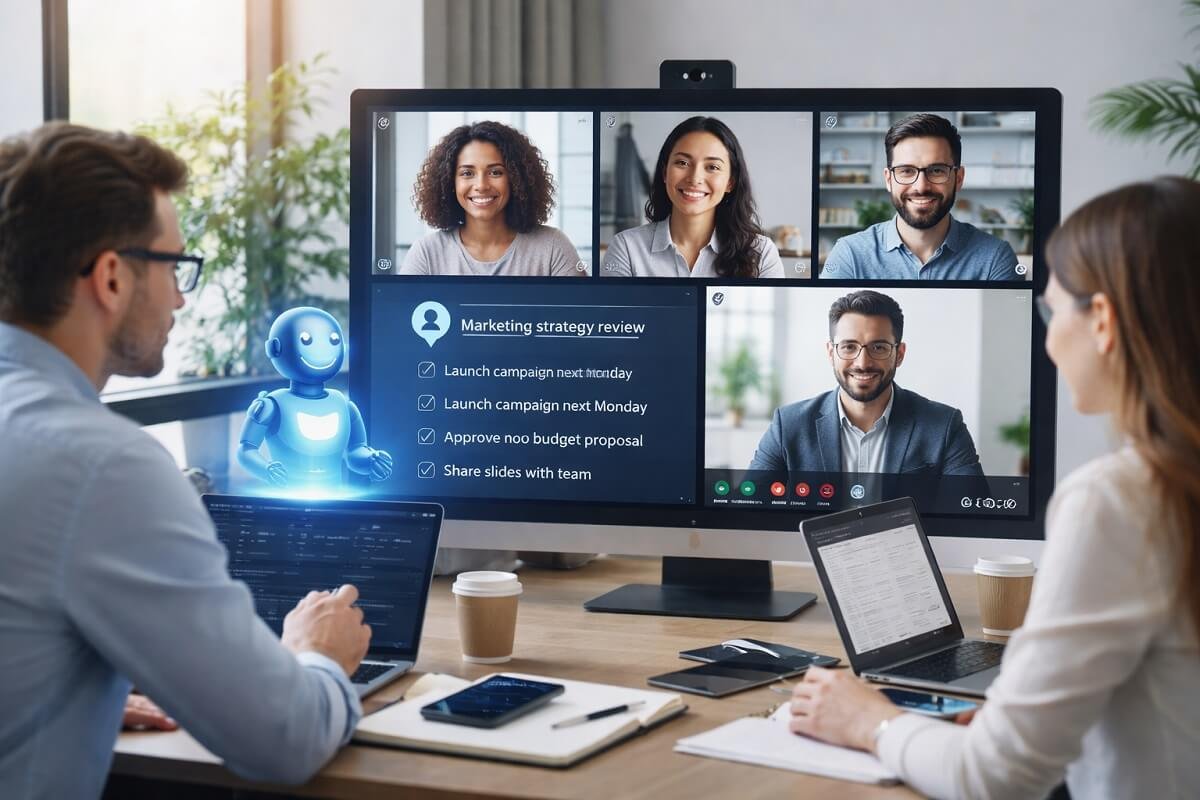 AI meeting assistant used by remote teams for collaboration