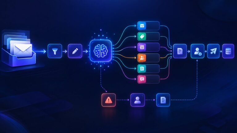 n8n AI email automation workflow for processing and replying to business emails
