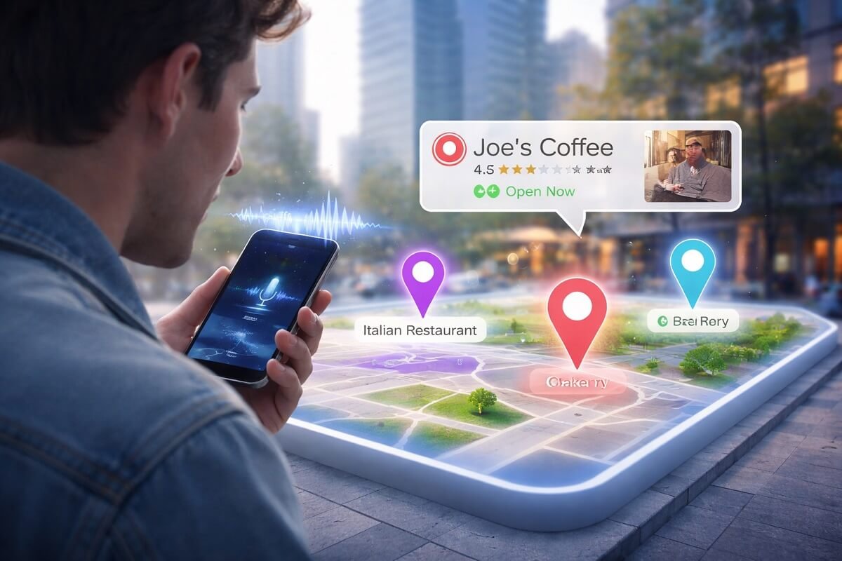 local voice search near me results example